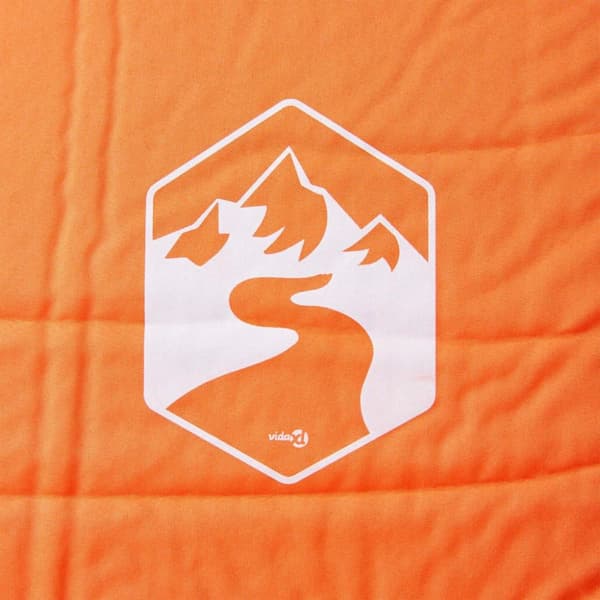 vidaXL Itsetäyttyvä retkeilypatja tyynyllä 1 hengelle oranssi