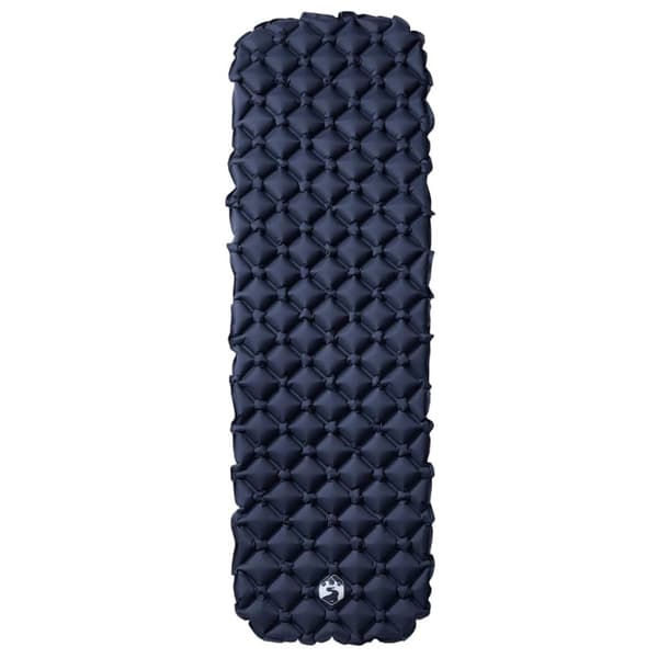vidaXL Oppblåsende campingmadrass for 1 person grå 190x58x6 cm