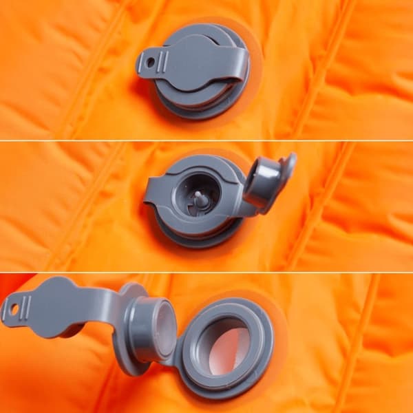 vidaXL Självuppblåsande campingmadrass med kudde 1 person orange