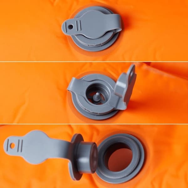 vidaXL 1-personers campingmadras med pude selvoppustelig orange