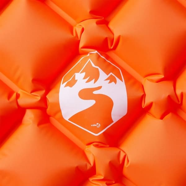 vidaXL 1-personers campingmadras 190x58x6 cm oppustelig orange