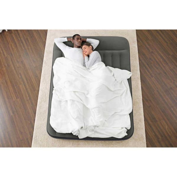 Bestway 67930 Double 203x152x30 Cm Dobbelt Luftmadras Med Indbygget Pumpe Sort 203x152x30 cm