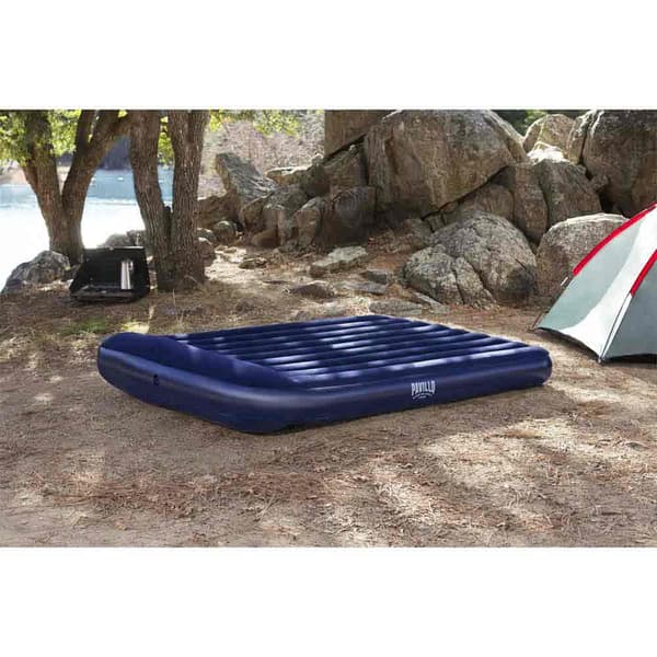 Bestway 67682 Double 203x152x30 Cm Dubbel Luftmadrass Med Inbyggd Pump Blå 203x152x30 cm