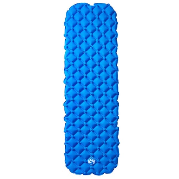 Uppblåsbar campingmadrass 1 person blå 190x58x6 cm