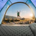Miniatyrbillede 5 af 6: OBOSOE selvoppusteligt liggeunderlag, vandafvisende campingmadras, udendørs ultralet luftmadras med fodpumpe
