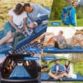 Miniatyrbillede 6 af 6: OBOSOE Camping selvoppusteligt liggeunderlag, oppustelig madras med fodpressepumpe, ultralet vandtæt luftmadras
