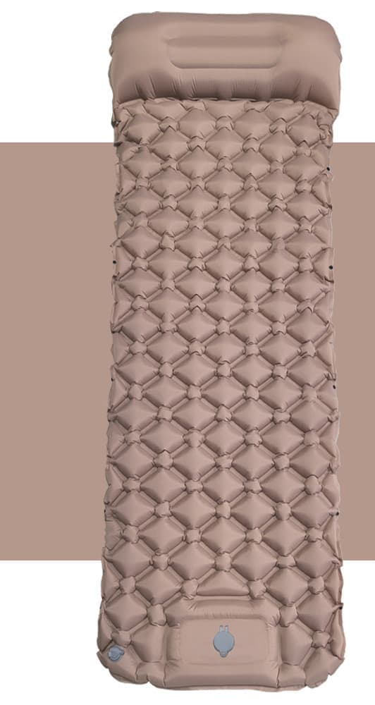 Lollanda 190x60 cm Ultralätt uppblåsbar luftmadrass för camping/kan kopplas samman luftmadrass, 40D nylon - Vattentät med byggd pump
