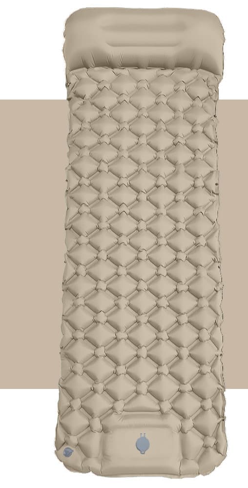 Lollanda 190x60 cm Ultralätt uppblåsbar luftmadrass för camping/kan kopplas samman luftmadrass, 40D nylon - Vattentät med byggd pump