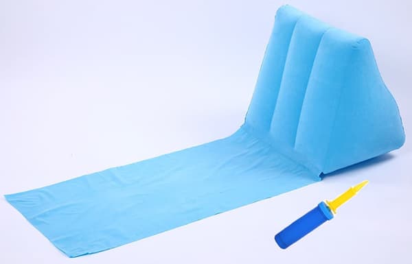 Lollanda Hopfällbara strandmattor-Uppblåsbar Ryggkudde 138x48 cm, uppblåsbar strandstol med ryggstöd - Vattentät Strandstol för Camping