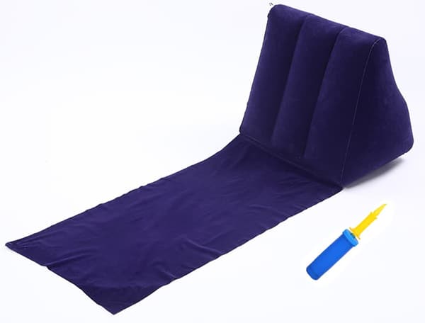 Lollanda Hopfällbara strandmattor-Uppblåsbar Ryggkudde 138x48 cm, uppblåsbar strandstol med ryggstöd - Vattentät Strandstol för Camping