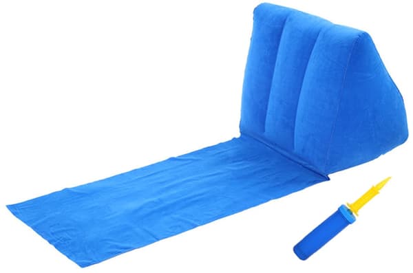 Lollanda Hopfällbara strandmattor-Uppblåsbar Ryggkudde 138x48 cm, uppblåsbar strandstol med ryggstöd - Vattentät Strandstol för Camping