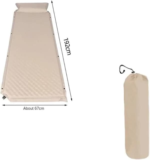 Lollanda Luftmadrass, Uppblåsbar Madrass, Självuppblåsbar Campingmadrass - Rullbar Inflatable Madrass, Enkelperson-192×67cm