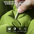 Miniatyrbillede 3 af 8: Lollanda Selvoppustelig dobbeltmadras, vandtæt, ultralet, rivefast, fugtbeskyttelse, med fodpumpe og sædehynde, til camping