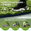 Miniatyrbillede 6 af 8: Lollanda Selvoppustelig dobbeltmadras, vandtæt, ultralet, rivefast, fugtbeskyttelse, med fodpumpe og sædehynde, til camping