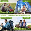 Miniatyrbillede 7 af 8: Lollanda Selvoppustelig dobbeltmadras, vandtæt, ultralet, rivefast, fugtbeskyttelse, med fodpumpe og sædehynde, til camping