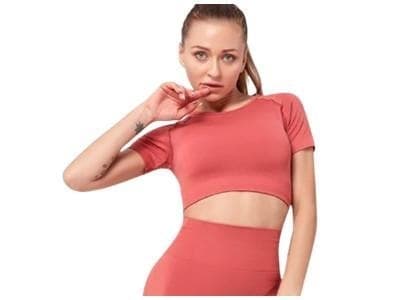 Röd crop topp seamless  med luftig rygg