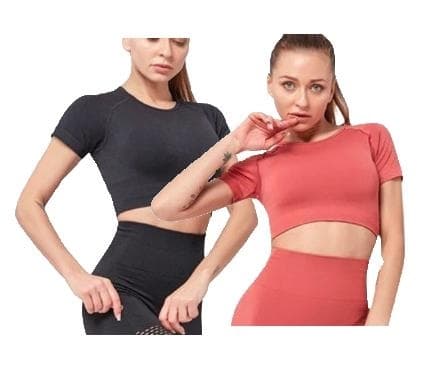 Röd crop topp seamless  med luftig rygg