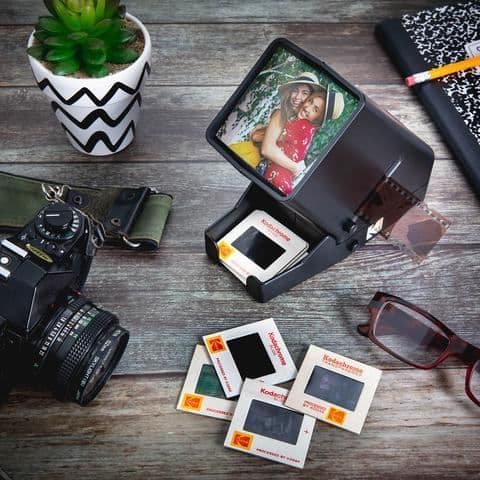 Film- och bildvisare - KODAK Viewer - Nät- eller AA-batterier - 3x förstoring