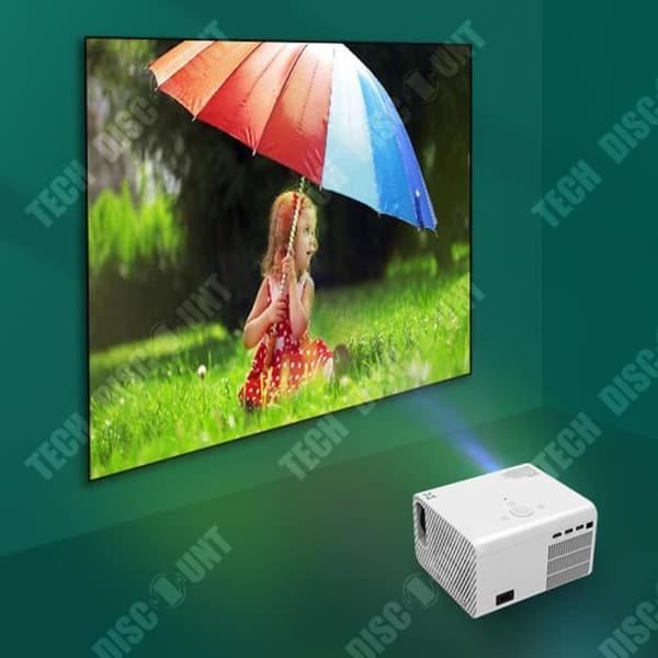 TD® 1080P Trådlös Micro WIFI Smart projektor Mobiltelefon Desktop LED-projektor Hemma HD Bärbar