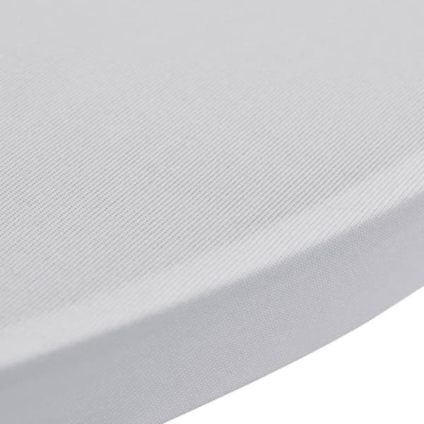 vidaXL Seisovan Pöydän Päällyste Ø 80 cm Valkoinen Stretch 2 kpl
