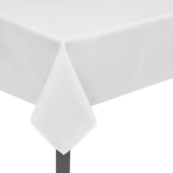 vidaXL 5 Hvite bordduker 170 x 130 cm
