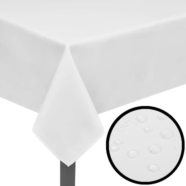 vidaXL 5 Hvite bordduker 170 x 130 cm