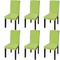 Miniatyrbilde 1 av 5: vidaXL Rett Elastisk Stoltrekk 6 stk Brun