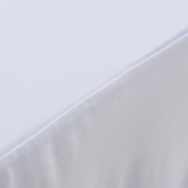 vidaXL Elastisk bordduk med skjørt 2 stk 183x76x74 cm hvit