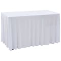 Miniatyrbilde 1 av 5: vidaXL Elastisk bordduk med skjørt 2 stk 183x76x74 cm hvit