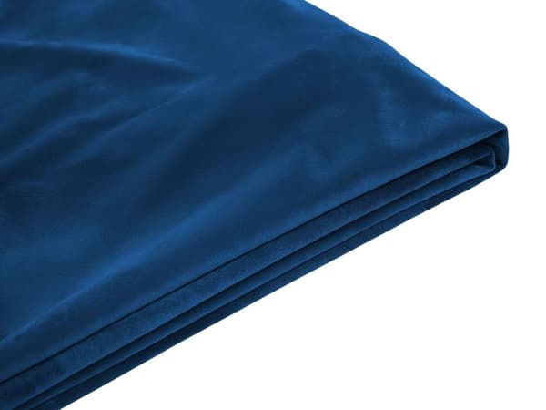Sängynrungon päällinen tummansininen 160 x 200 cm sametti konepestävä tarranauhat moderni