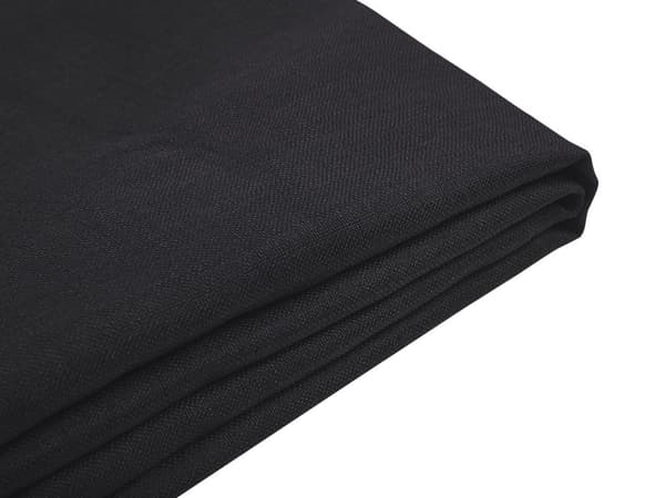 Överdrag för säng Svart Tyg 160 x 200 cm Avtagbar Tvättbar