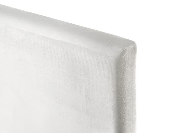 Sängynrungon päällinen valkoinen 180 x 200 cm sametti konepestävä tarranauhat moderni