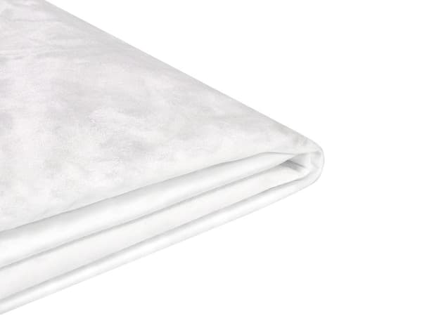 Sängynrungon päällinen valkoinen 180 x 200 cm sametti konepestävä tarranauhat moderni