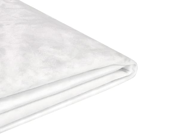 Sängynrungon päällinen valkoinen 160 x 200 cm sametti konepestävä tarranauhat moderni