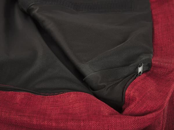 Sohvanpäällinen punainen kangas kolmen hengen sohvalle konepestävä vetoketjulla moderni tyyli