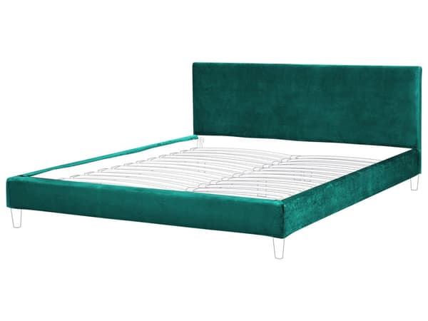 Sängynrungon päällinen tummanvihreä 180 x 200 cm sametti konepestävä tarranauhat moderni