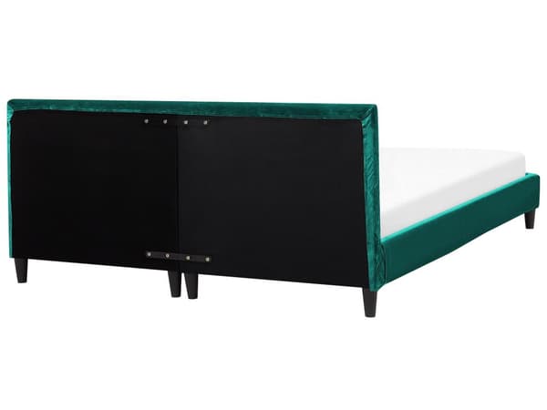 Sängynrungon päällinen tummanvihreä 180 x 200 cm sametti konepestävä tarranauhat moderni