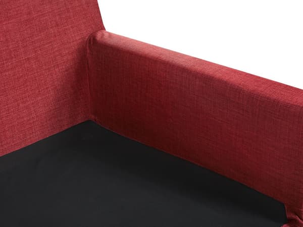 Sofföverdrag Röd Polyester för 3-Sits Soffa Rektangulärt
