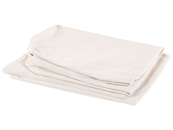 Sofföverdrag Beige Polyester för 3-Sits Soffa Rektangulärt