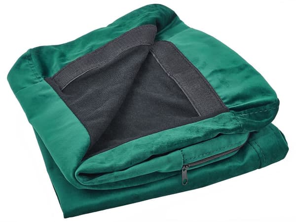 2-sits Soffa Överdrag Grön Sammet Avtagbart Dragkedja Överdrag för Soffa