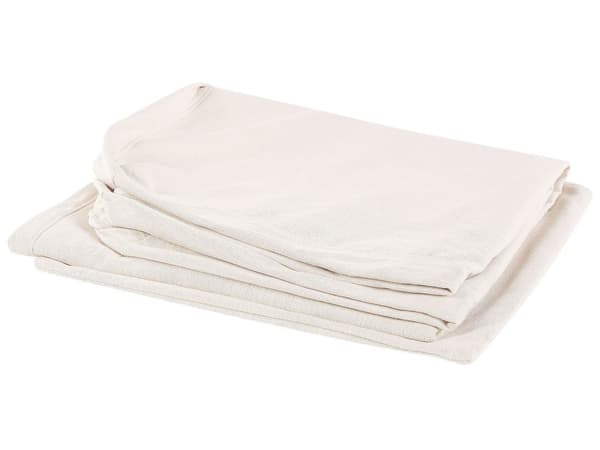 Sohvanpäällinen beige kangas kolmen hengen sohvalle konepestävä vetoketjulla moderni tyyli