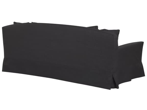 Sohvanpäällinen musta kangas kolmen hengen sohvalle konepestävä vetoketjulla moderni tyyli