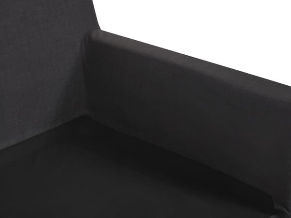 Sohvanpäällinen musta kangas kolmen hengen sohvalle konepestävä vetoketjulla moderni tyyli