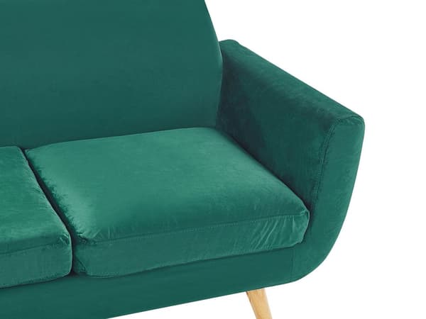 2-istuttava sohvan päällinen vihreä sametti verhoilu irrotettava vetoketju retro-tyyli