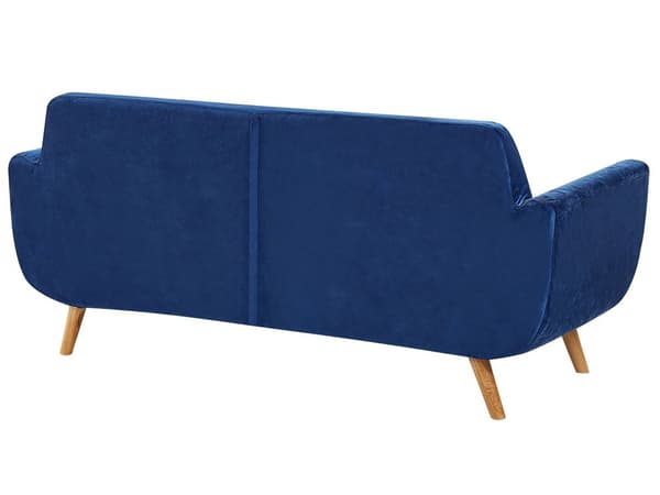 2-istuttava sohvan päällinen sininen sametti verhoilu irrotettava vetoketju retro-tyyli