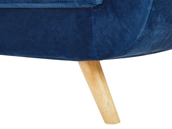 2-istuttava sohvan päällinen sininen sametti verhoilu irrotettava vetoketju retro-tyyli