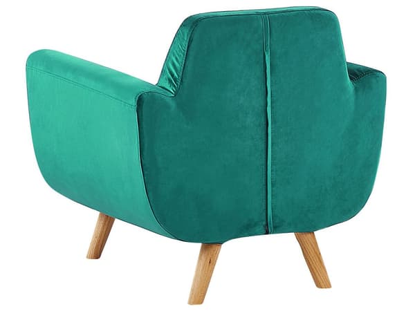 Nojatuolin päällinen vihreä sametti verhoilu irrotettava vetoketju retro-tyyli