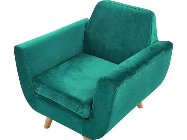 Nojatuolin päällinen vihreä sametti verhoilu irrotettava vetoketju retro-tyyli