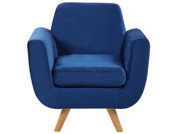 Nojatuolin päällinen sininen sametti verhoilu irrotettava vetoketju retro-tyyli