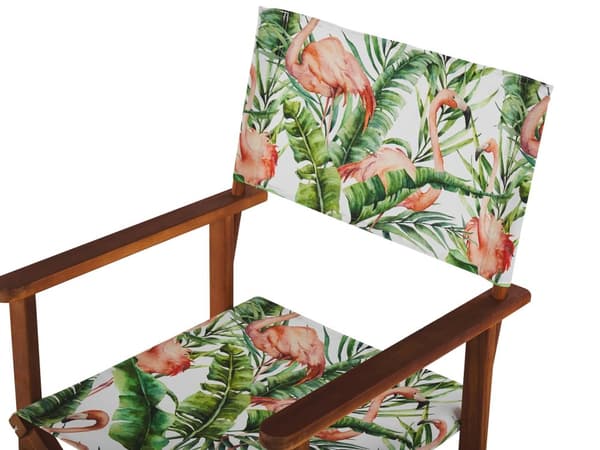 Havestol Betræk med Flamingo Motiv 2 stk Stolebetræk til Havestole
